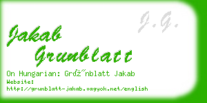 jakab grunblatt business card